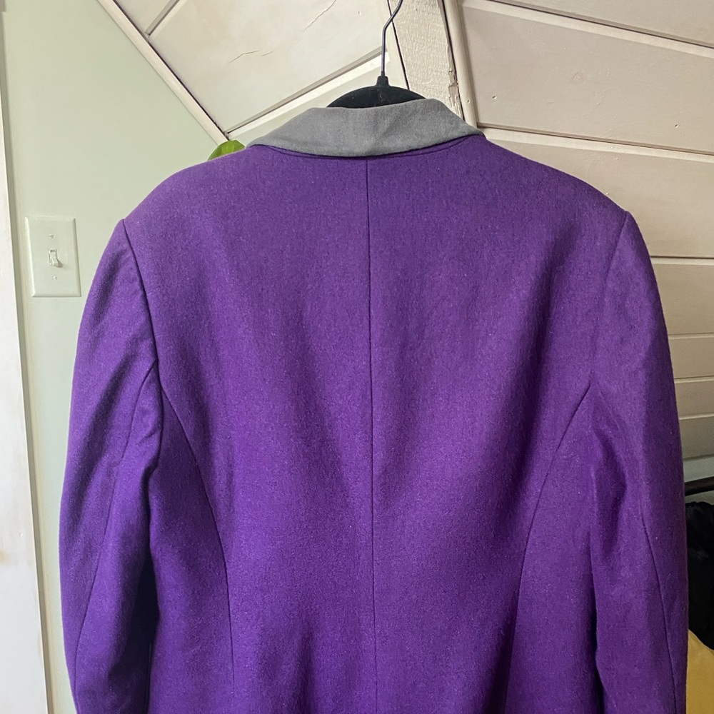 J. Peterman Company Wool Blend Blazer with Colorblock and Printed Lining Size 10 - Picture 5 of 12